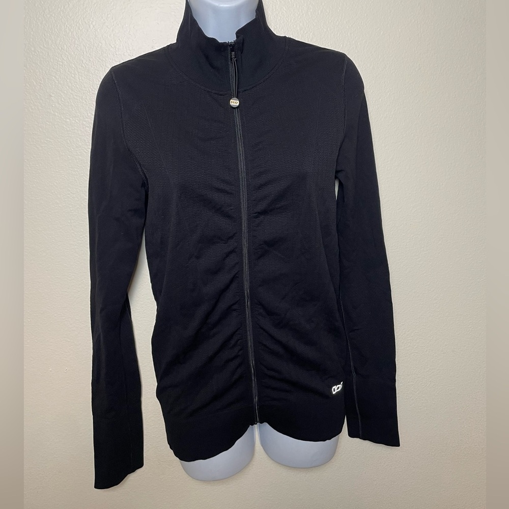 Lorna Jane Active Full Zip Jacket Black Seamless